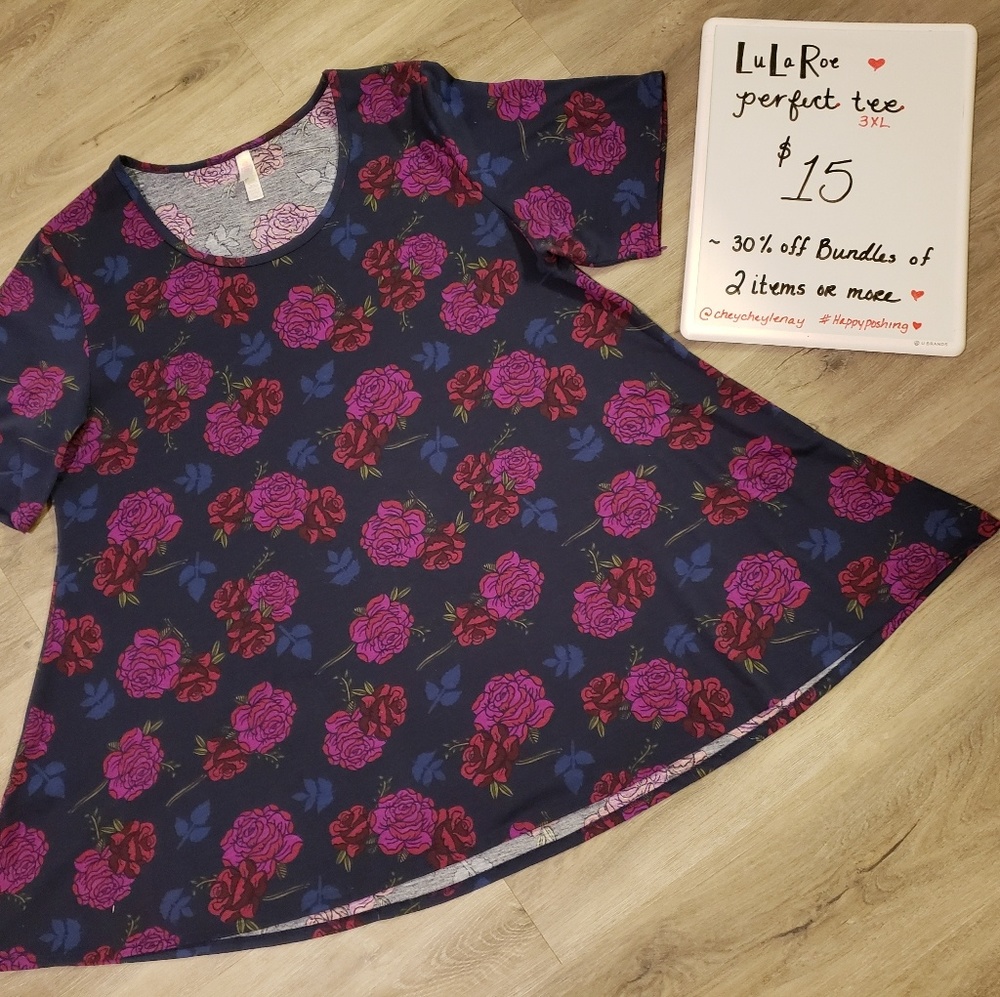 LuLaRoe Floral Perfect Tee